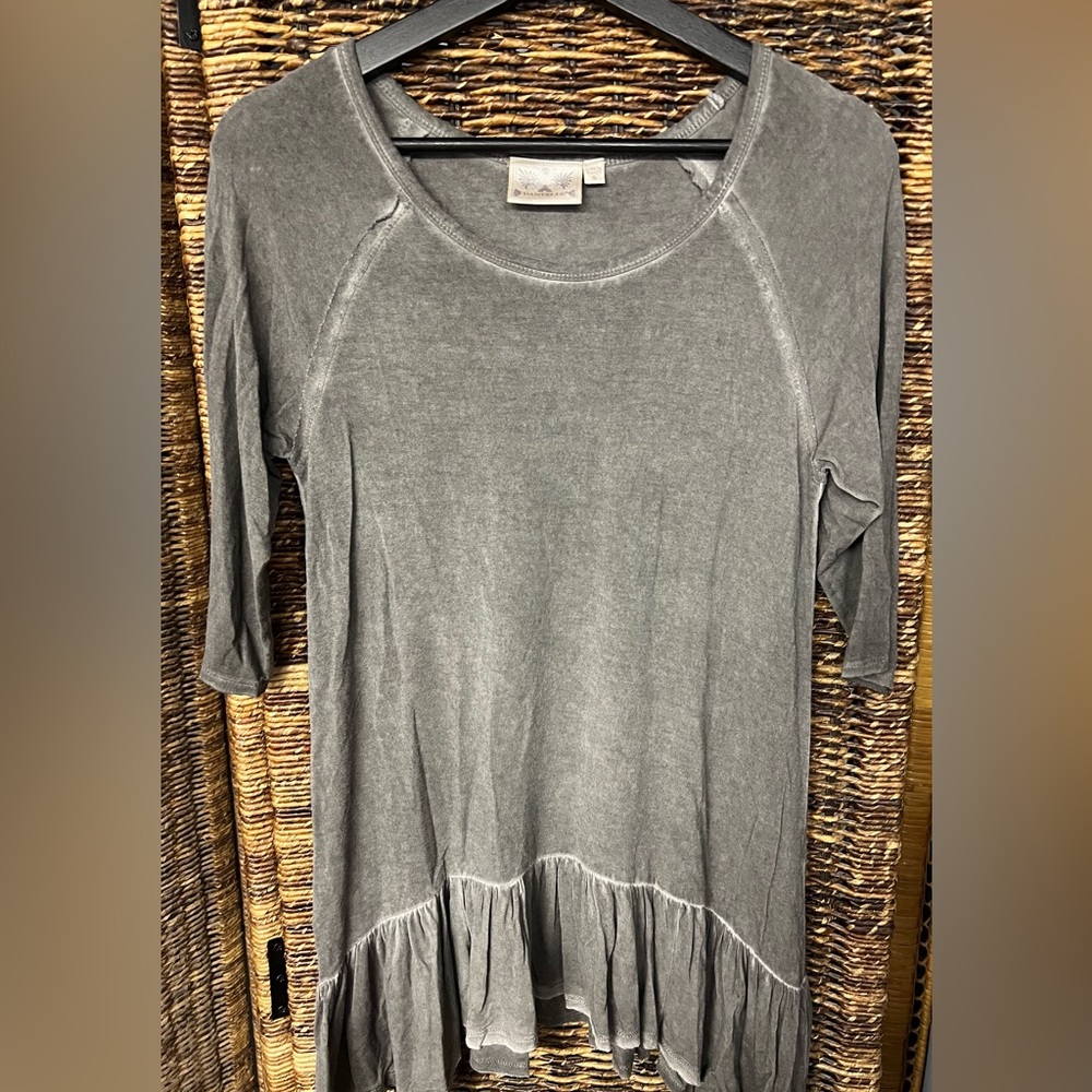 Dantelle- Womens Ruffle‎ Long top, Size: Small, Grey- Pre-Owned